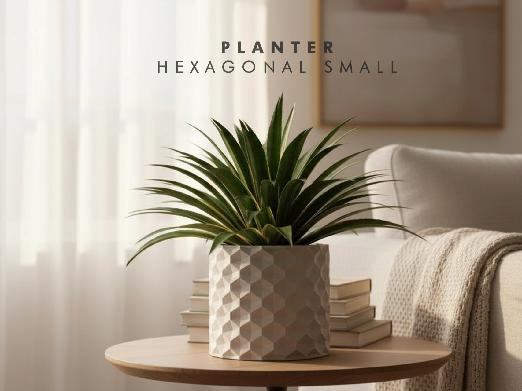 Hexagonales Pflanzgefäß - Klein
