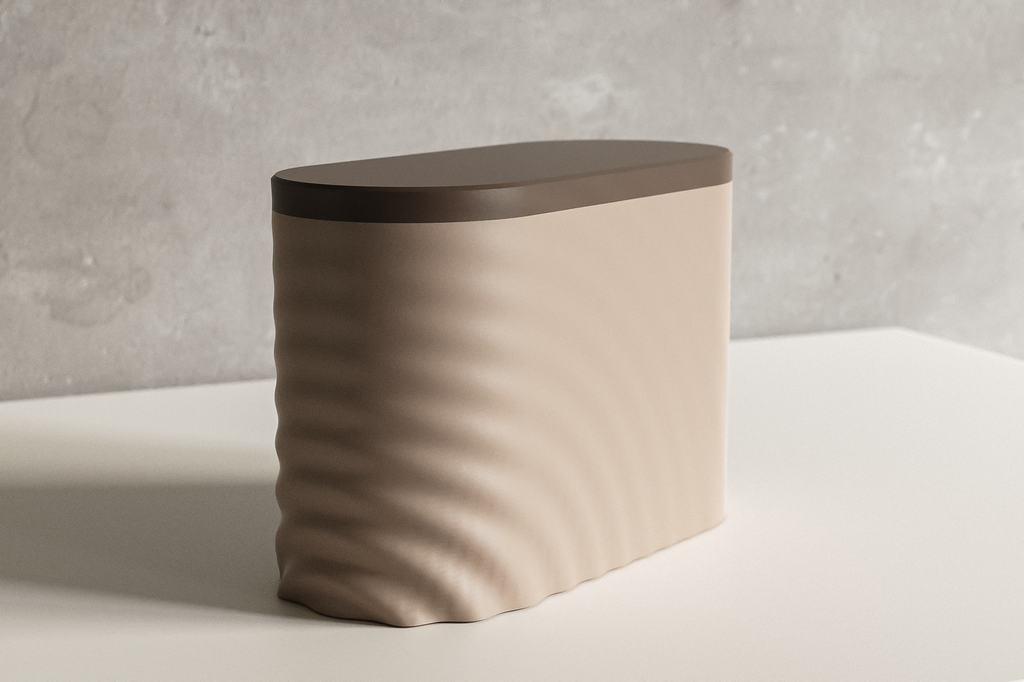 Aufbewahrungsbox im Wellendesign